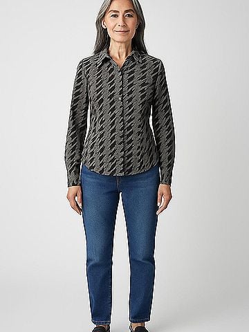Attention Long Sleeve Blouse (view 2)