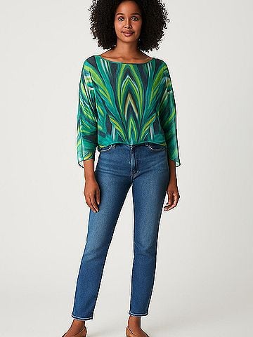 Bisou Bisou 3/4 Sleeve Blouse (view 2)