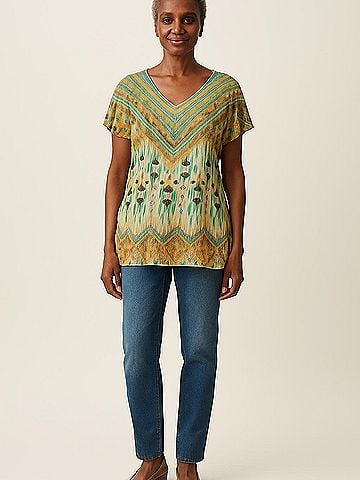 French Blu Short Sleeve Blouse (view 2)