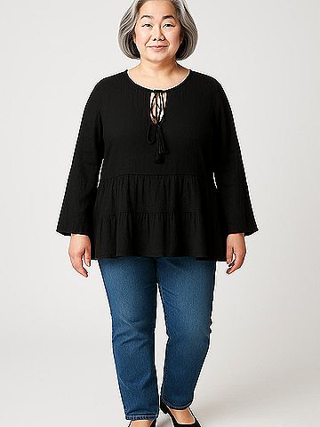 Kensie Long Sleeve Blouse (view 2)
