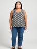 Spense 100% Polyester Silver Sleeveless Blouse Size XL (petite) - photo 2