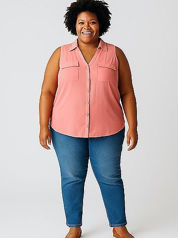 Soho JEANS NEW YORK & COMPANY Sleeveless Blouse (view 2)