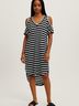 L Space Stripes Black Casual Dress Size XS - photo 2