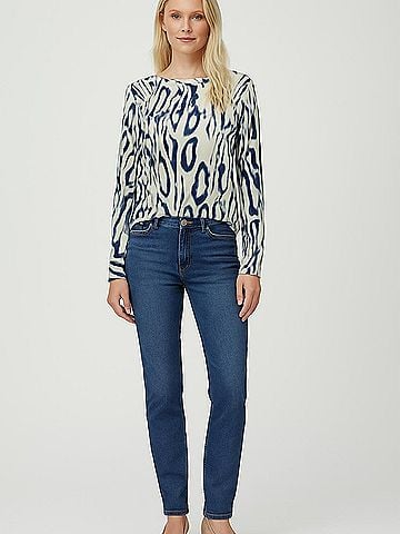 Equipment Long Sleeve Silk Top (view 2)