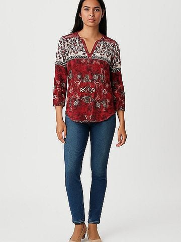Lucky Brand 3/4 Sleeve Blouse (view 2)