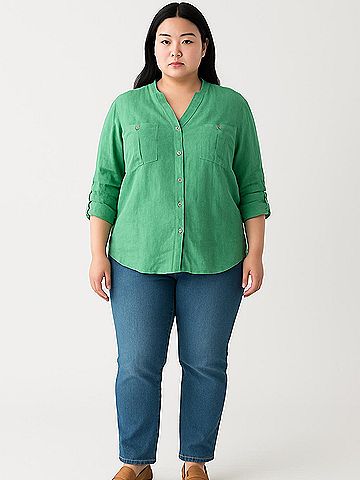 J.Jill 3/4 Sleeve Button-Down Shirt (view 2)