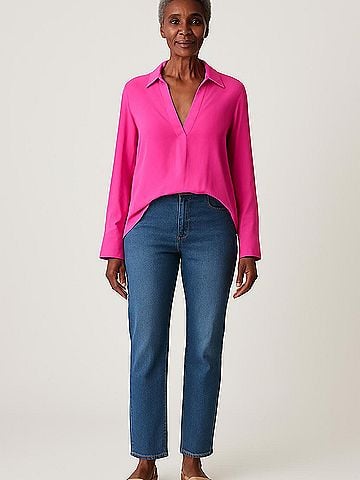 Alice & Trixie Long Sleeve Silk Top (view 2)