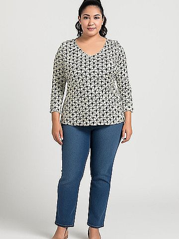 J. McLaughlin 3/4 Sleeve Top (view 2)