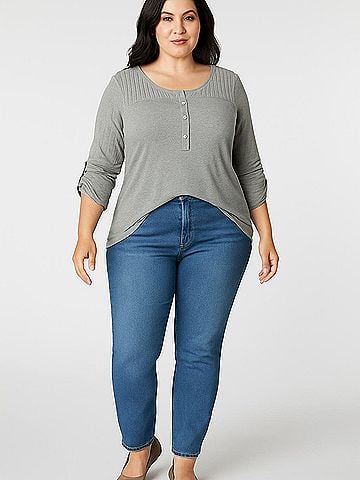Cable & Gauge 3/4 Sleeve Top (view 2)