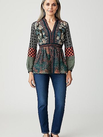 Bhanuni by Jyoti 3/4 Sleeve Blouse (view 2)