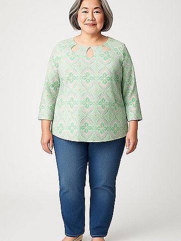 Ruby Rd. 3/4 Sleeve Blouse (view 2)
