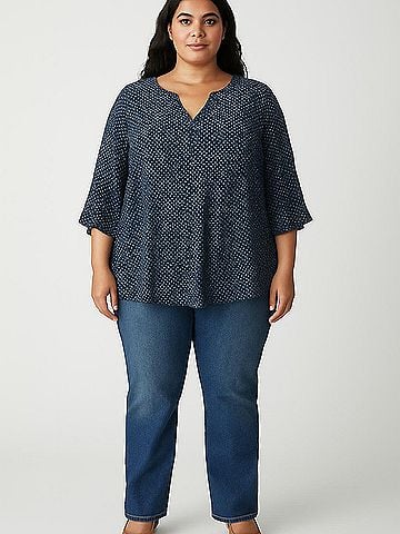 Catherines 3/4 Sleeve Blouse (view 2)