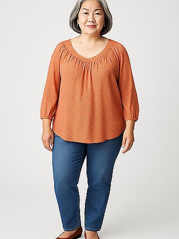 LC Lauren Conrad 3/4 Sleeve Blouse (view 2)