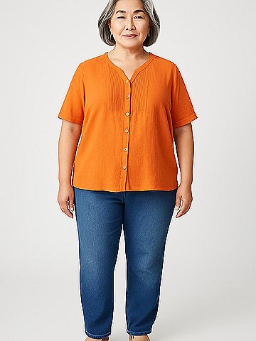 Cj Banks Short Sleeve Blouse (view 2)