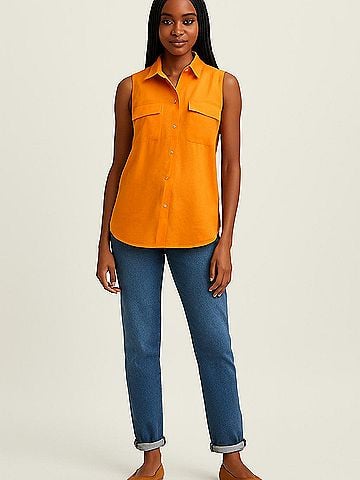 Equipment Sleeveless Silk Top (view 2)