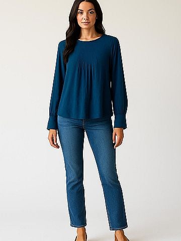H By Halston Long Sleeve Blouse (view 2)