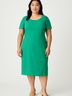 Roaman's Solid Green Casual Dress Size 16 - photo 2