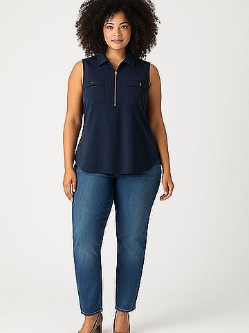 Anne Klein Sleeveless Blouse (view 2)