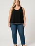 Alberto Makali 100% Polyester Black Sleeveless Top Size L - photo 2