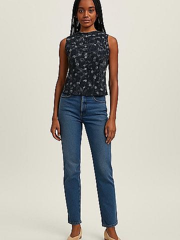 Linda Allard Ellen Tracy Sleeveless Silk Top (view 2)