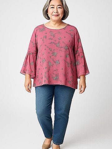 LC Lauren Conrad 3/4 Sleeve Blouse (view 2)