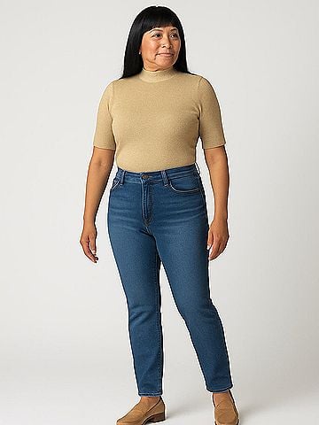 Bob Mackie Short Sleeve Turtleneck (view 2)