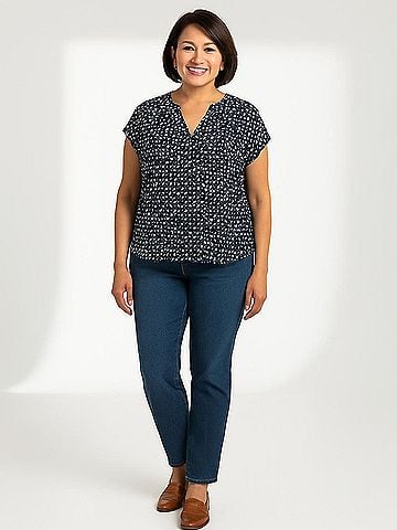 Anne Klein Short Sleeve Blouse (view 2)