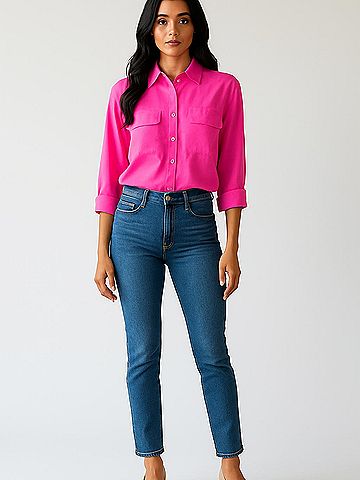 Equipment 3/4 Sleeve Silk Top (view 2)