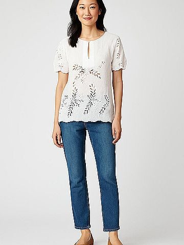 Dylan Short Sleeve Silk Top (view 2)