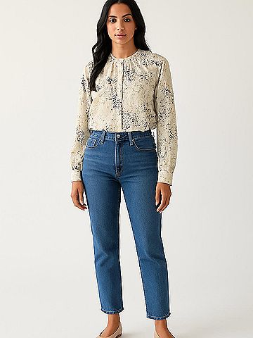 Equipment Long Sleeve Silk Top (view 2)