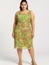 Carlisle 100% Polyester Print Green Cocktail Dress Size 12 - photo 2