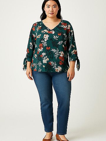 Fortune + Ivy 3/4 Sleeve Blouse (view 2)
