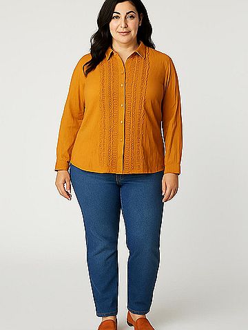 Eva Mendes by New York & Company 3/4 Sleeve Blouse (view 2)