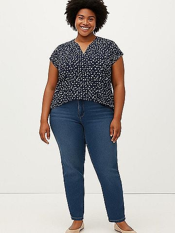 Anne Klein Short Sleeve Blouse (view 2)