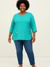 Palm Grove 100% Cotton Teal 3/4 Sleeve Top Size XL - photo 2