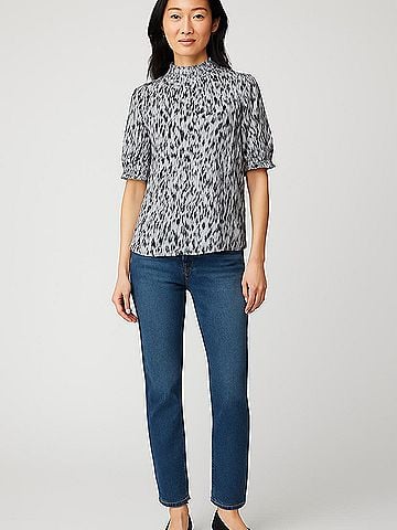 Anne Klein Short Sleeve Blouse (view 2)