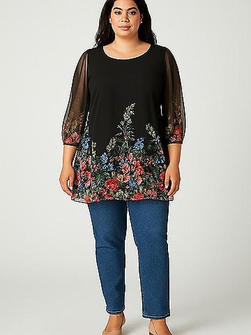 DJT 3/4 Sleeve Blouse (view 2)