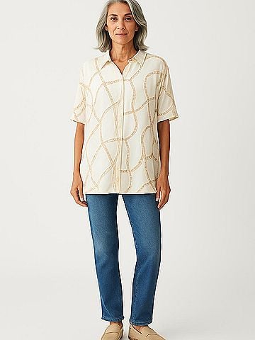Anine Bing Short Sleeve Blouse (view 2)