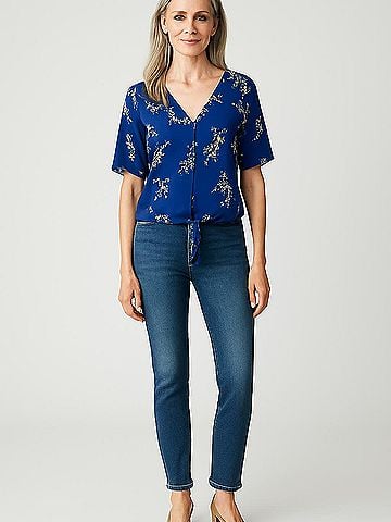 Sienna Sky Short Sleeve Blouse (view 2)