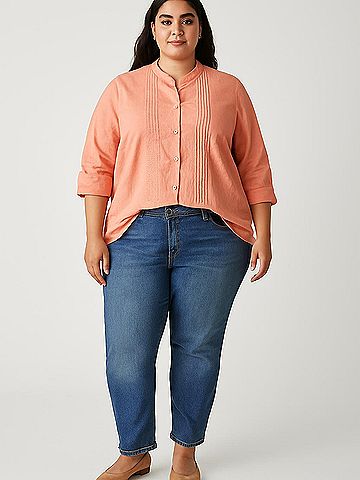Carole Little 3/4 Sleeve Button-Down Shirt (view 2)