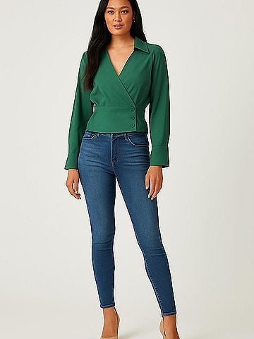 Equipment 3/4 Sleeve Blouse (view 2)