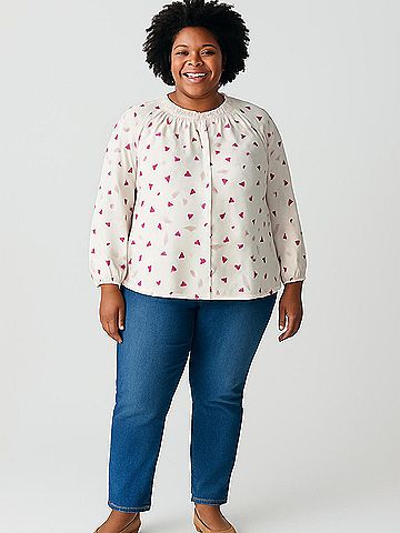 Tucker 3/4 Sleeve Silk Top (view 2)