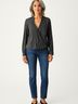Cosmic Blue Love Gray Long Sleeve Blouse Size M - photo 2