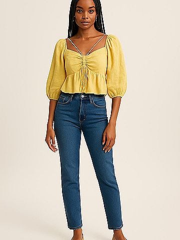 Nikki's Beach House Boutique 3/4 Sleeve Blouse (view 2)