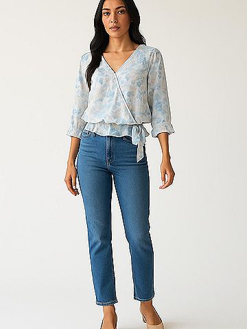 Sienna Sky 3/4 Sleeve Blouse (view 2)