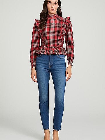 English Factory 3/4 Sleeve Blouse (view 2)