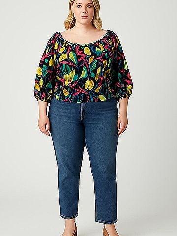 Tabitha Brown for Target 3/4 Sleeve Blouse (view 2)