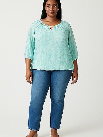 Larry Levine 3/4 Sleeve Blouse (view 2)