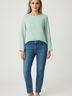 Ann Taylor Factory 100% Polyester Polka Dots Green Long Sleeve Blouse Size M - photo 2