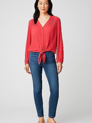 Marc New York Andrew Marc 3/4 Sleeve Blouse (view 2)